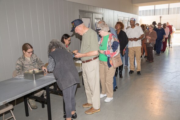 Maxwell hosted a Military Retiree Appreciation Day on base, Nov. 18, 2016. The annual and highly anticipated Military Retiree Appreciation Day brings nearly 1,000 veterans from around the state and the Southeast each year. Over 50 vendors and multiple healthcare providers created a one stop shop for retired military from the River Region for all of their needs.  (US Air Force photo by Trey Ward)