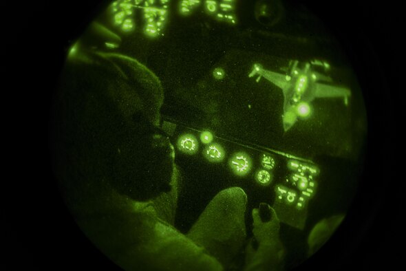 Senior Airman Austin Denotter, a boom operator assigned to the 32nd Aerial Refueling Squadron from Joint Base McGuire-Dix-Lakehurst Air Force Base, N.J., refuels an E-18 Growler from Whidby Island on Nov. 15, 2016, during exercise Combat Raider at the Powder River Training Complex near Belle Fouche S.D. The exercise tested several agency’s cohesion and coordination while completing several large-scale objectives. (U.S. Air Force photo by Airman 1st Class Randahl J. Jenson)