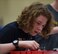 Barksdale youth program commands for their robot at the youth center at Barksdale Air Force Base, La., Nov. 12, 2016. The goal was to program the robots to run a certain path that was marked on the floor. (U.S. Air Force photo/Airman 1st Class Stuart Bright)