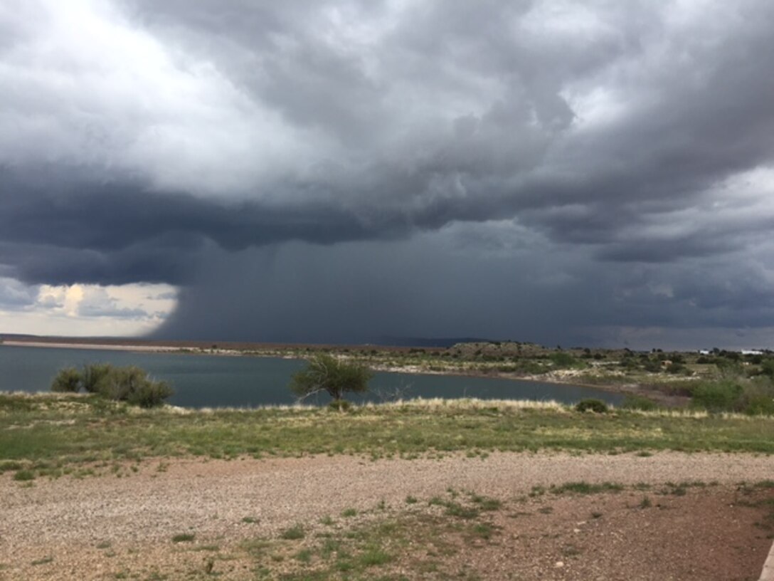 CONCHAS LAKE, N.M. – This storm moved into the area accompanied by lightening, wind, and heavy rain, Aug. 21, 2016. Photo by Nadine Carter. This was a 2016 Photo Drive entry.