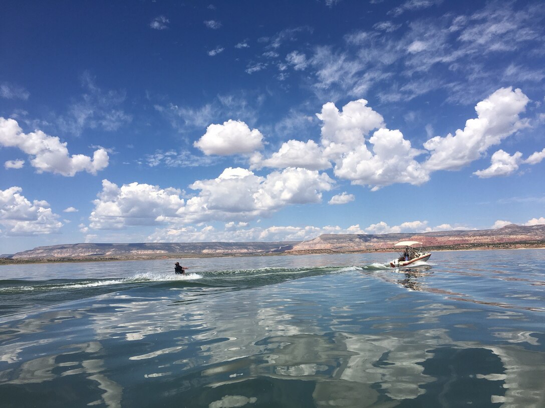 ABIQUIU LAKE, N.M. -- One of the participants in the adaptive ski program held at the lake, Sept. 11, 2016. Photo by Austin Kuhlman. This was a 2016 Photo Drive entry.