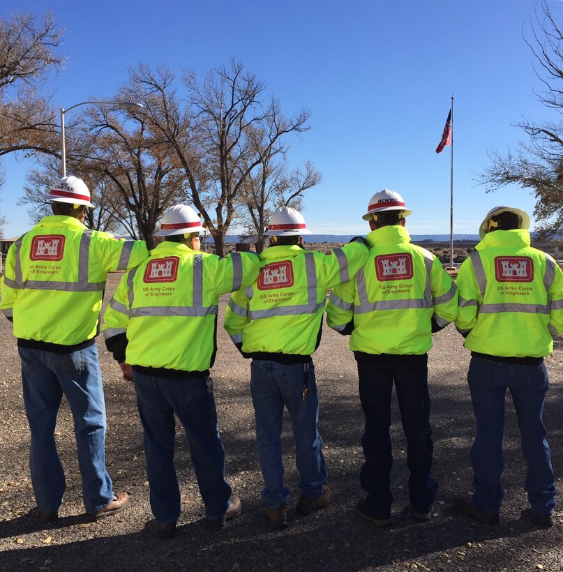 CONCHAS DAM, N.M. – The maintenance crew heads off to work with their safety equipment in place, Nov. 30, 2015. Photo by Toni Brown. This 2016 Photo Drive entry was the Commander's Choice Award winner!