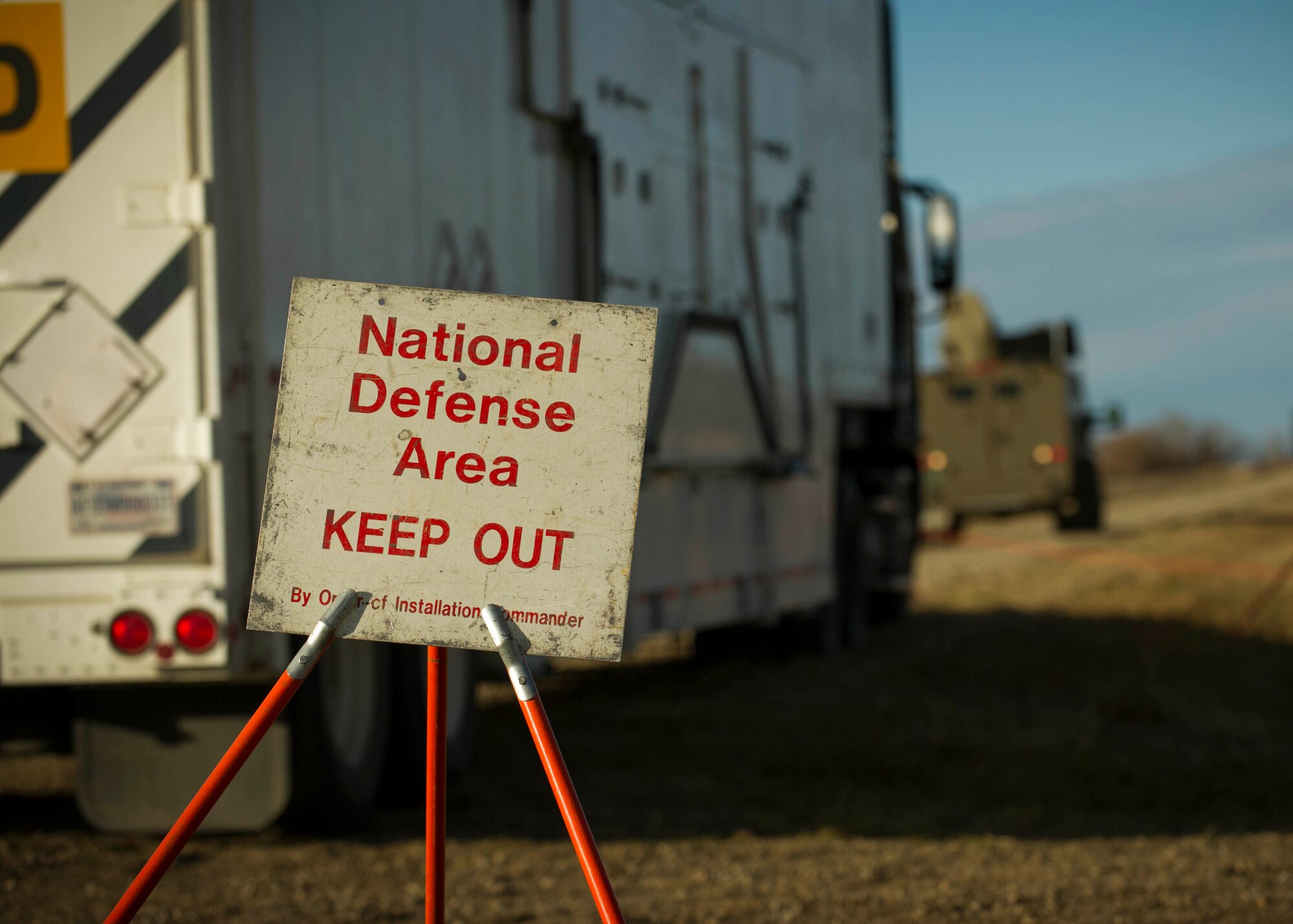 A cordon is set during a recapture and recovery exercise at the missile complex, N.D., Nov. 16, 2016. During the simulated scenario, defenders recovered an asset that was taken over by hostile forces. (U.S. Air Force photo/Senior Airman Apryl Hall)