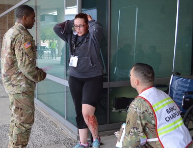 The most critically injuries patients were triaged and brought in to the emergency department right away for treatment during a mass casualty exercise Nov. 9 at Brooke Army Medical Center.