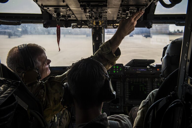 Air Commandos with the 8th Special Operations Squadron conduct pre-flight inspections of a CV-22 Osprey tiltrotor aircraft at Hurlburt Field, Fla., Nov. 18, 2016. Pre-flight inspections are done to check for any issues that may interfere with the flight mission. (U.S. Air Force photo by Airman 1st Class Joseph Pick)