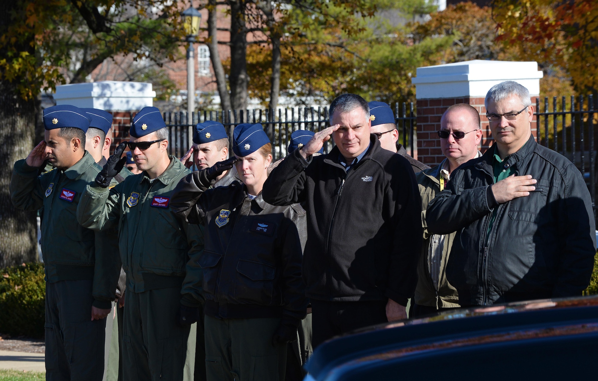 Scott Air Force Base, Illinois personnel pay their respects to 20-year-old Pfc. Tyler R. Iubelt, Nov. 21, 2016. Iubelt died Nov. 12 as a result of injuries sustained from an improvised explosive device in Bagram, Afghanistan. His remains transited through Scott AFB with his family on the way to his final resting place in DuQuion, Illinois. He was assigned to Fort Hood, Texas. (U.S. Air Force photo by Senior Airman Erica Fowler)