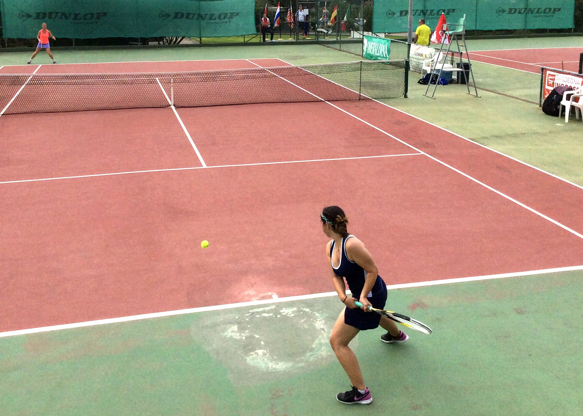 Lt Christine Martinez helps Air Force team take Inter-Nation Tennis Championship.