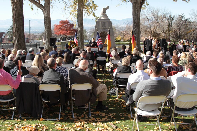 While most people celebrate Veteran’s Day weekend with families and friends, more than a hundred people came to Fort Douglas Military Cemetery November 13 to honor the 41 German prisoners of war (POW) who are buried here from both World Wars I and II.