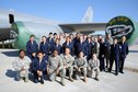 South Johnston High School Air Force Junior ROTC students pose in front of a KC-135R Stratotanker during a tour of the 916th Air Refueling Wing flight line on Nov. 18, 2016, at Seymour Johnson Air Force Base, North Carolina. (U.S. Air Force photo/Senior Airman Jeramy Moore)