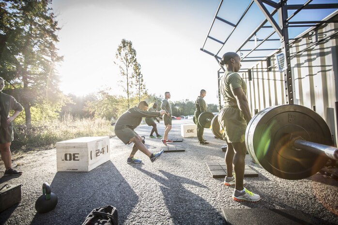 U.S. Marines attend the first Force Fitness Instructor Course aboard Marine Corps Base Quantico, VA., Oct. 24, 2016. The course is designed to produce Fitness Instructors to return to the fleet and maintain health and wellness while improving human performance. (U.S. Marine Corps photo by Sgt. Melissa Marnell) 
