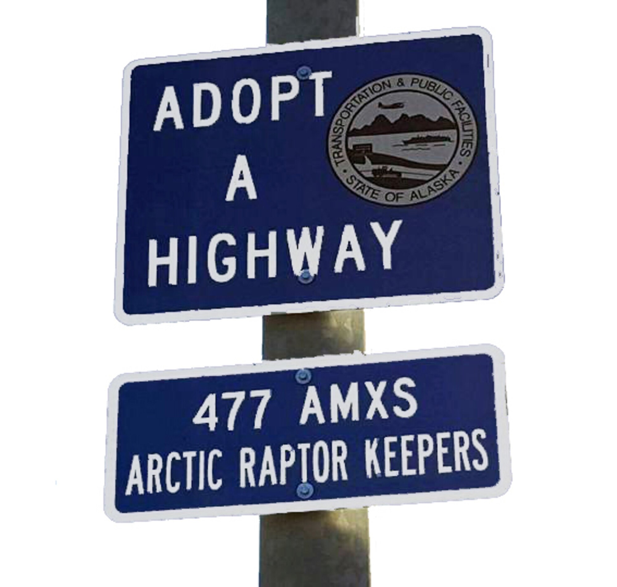Members of the 477th Aircraft Maintenance Squadron perform clean-up on their adopted highway route in Anchorage, Alaska. 
