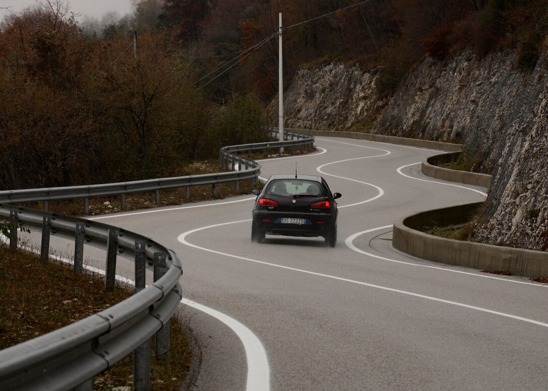 The winter season brings dangerous driving conditions along mountain roadways. Team Aviano members are reminded to maintain or drive slower than posted speed limit when there is reduced visibility. (U.S. Air Force photo by Senior Airman Cary Smith)