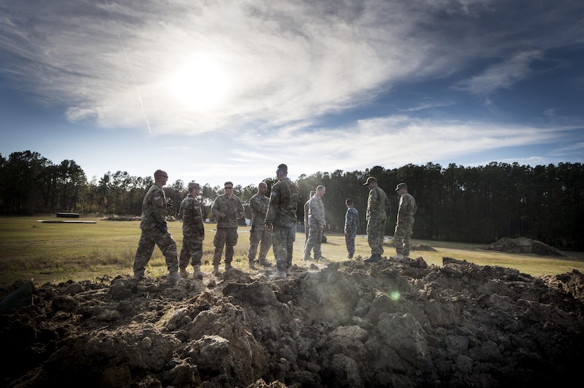 The 628th Civil Engineer Squadroon Explosive Ordnance Disposal flight worked with local emergency management teams to detonate explosives brought ashore by the tides of Hurricane Matthew, Nov.22, 2016, Joint Base Charleston, South Carolina. 