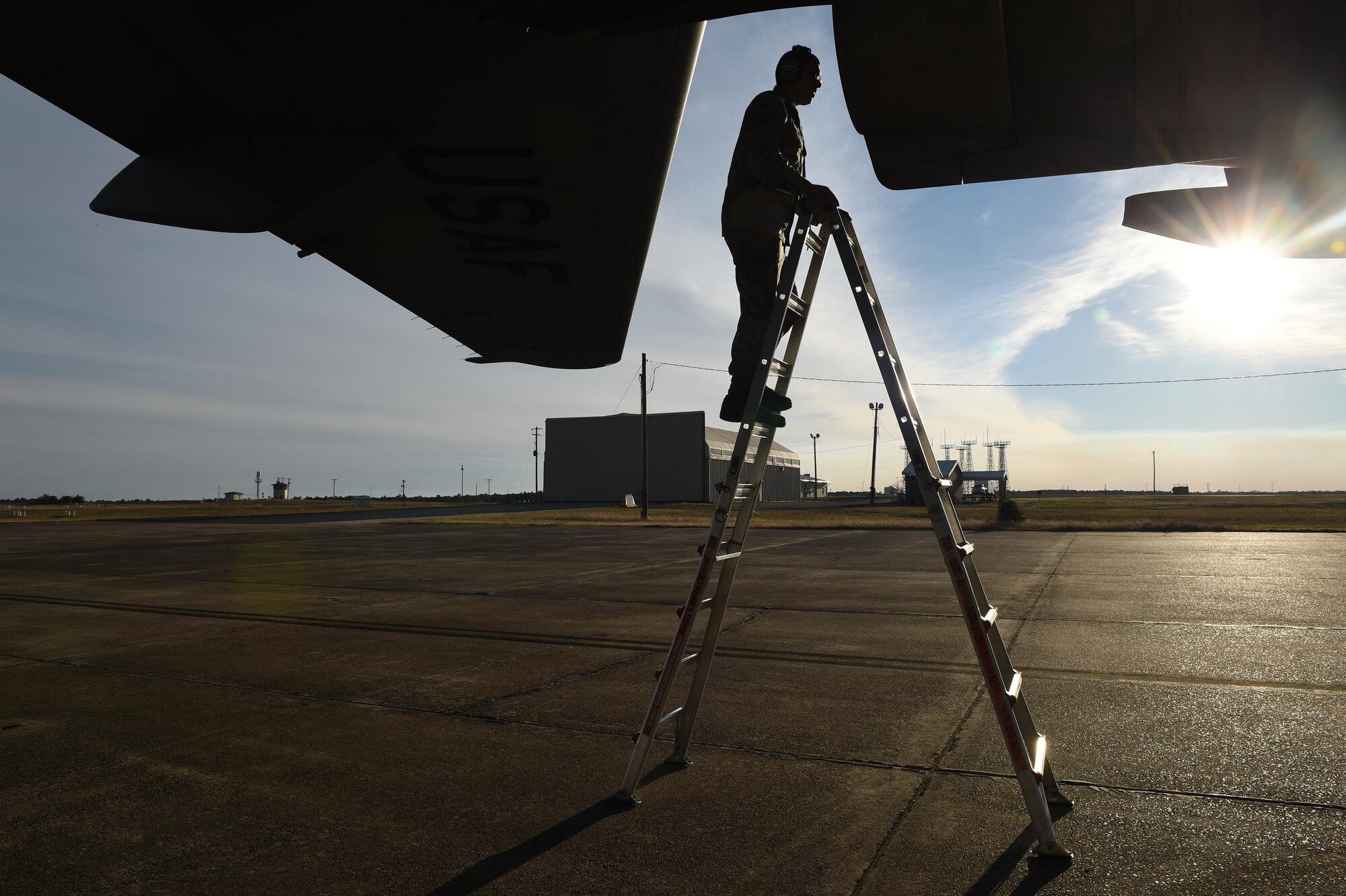 A member from the 62nd Maintenance Group performs a check on a C-17 Globemaster III engine, March 2, 2016 on the McChord Field flight line, Joint Base Lewis-McChord, Wash. Recently Air Mobility Command announced the move of the Weapons Instructor Course in 2017 from Joint Base
McQuire-Dix-Lakehurst, New Jersey to JBLM, a move that is going to provide a stable environment for JBLM personnel as they will no longer have to do 60-day rotations to JBMDL, which equates to Airmen having more time with their families. (U.S. Air Force photo/Staff Sgt. Naomi Shipley)
