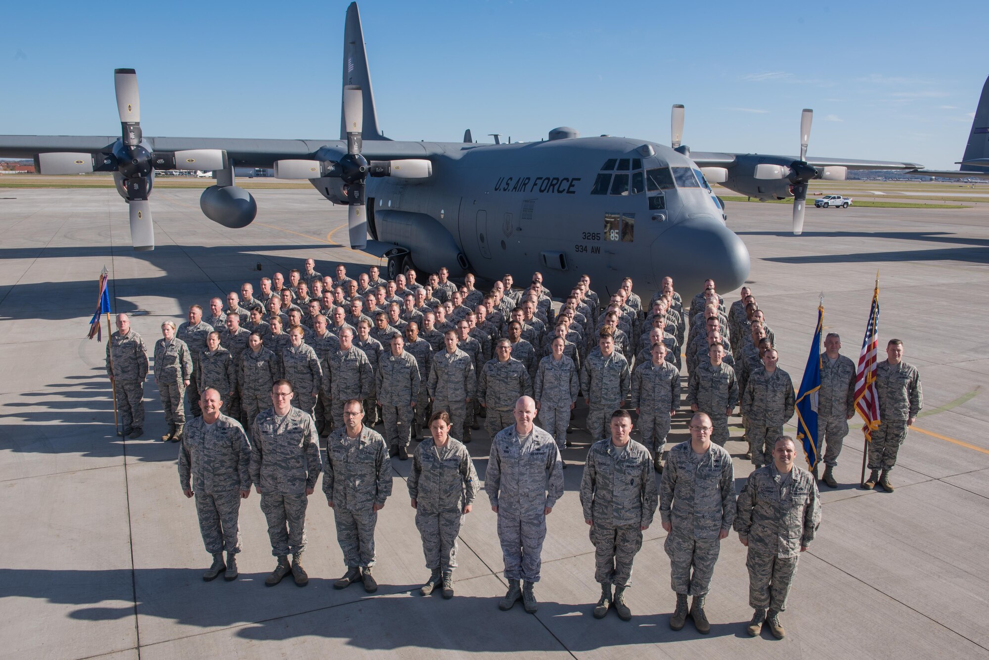 Members of the 27th Aerial Port Squadron pose for a photo during the November UTA.