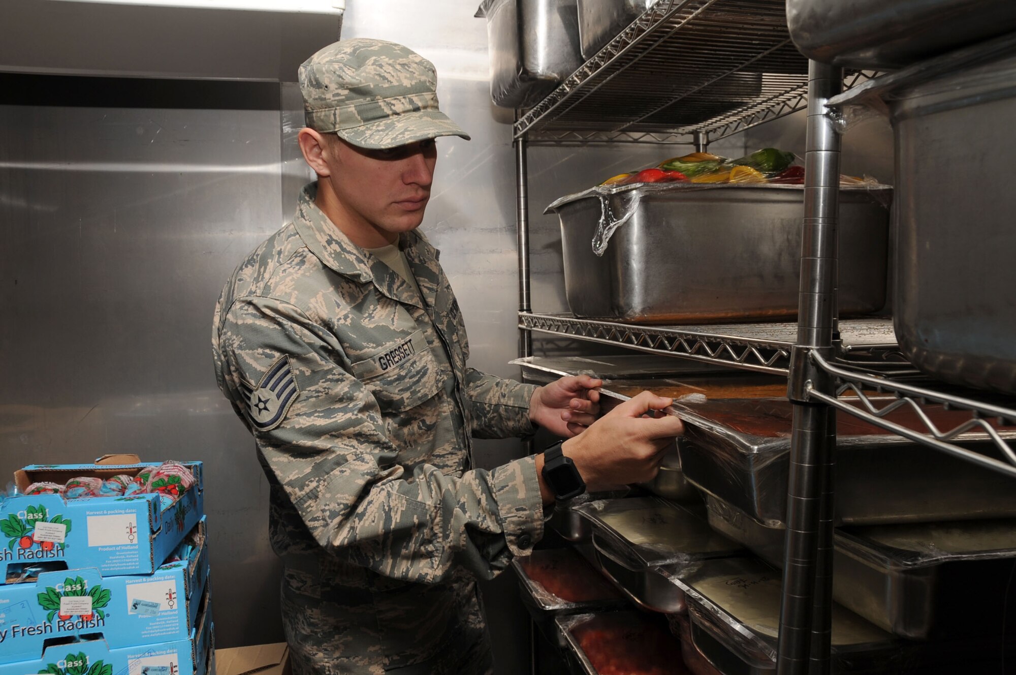 This week’s Rock Solid Warrior is Staff Sgt. Bo Gressett, a 386th Expeditionary Force Support Squadron assistant facility manager.  Gressett is deployed from the 186th Air Refueling Wing at Meridian, Miss. (U.S. Air Force photo/Tech Sgt. Kenneth McCann)
