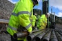 Savannah District employees remove core samples from Hills Creek Dam.