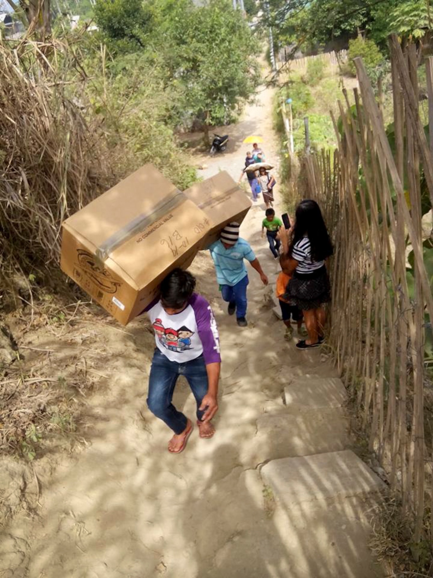 Christmas gifts sent through Operation Christmas Child arrive at a village in the Philippines. (Courtesy photo)