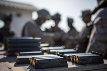 U.S. Marines with Security Forces Company, Marine Wing Support Squadron 371, Special Purpose Marine Air Ground Task Force - Crisis Response - Central Command 16.2, conduct a live-fire and maneuver range at an undisclosed location in Southwest Asia, Oct 16, 2016. SPMAGTF-CR-CC is forward deployed in several host nations, with the ability to respond to a variety of contingencies rapidly and effectively. (U.S. Marine Corps photo by Sgt. Donald Holbert)