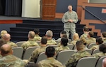 DLA Director Air Force Lt. Gen. Andy Busch spoke to students at the U.S. Army Command and General Staff School at Fort Belvoir, Virginia, Nov. 22. 