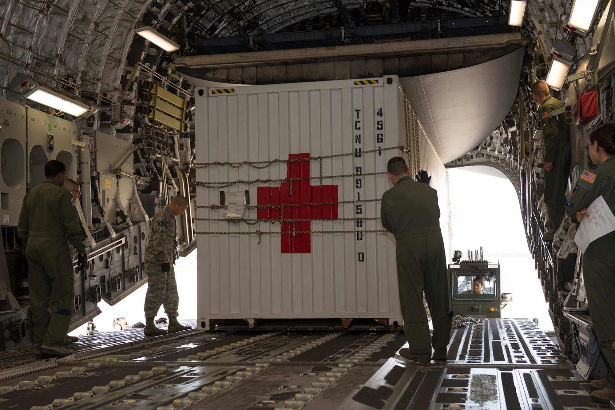 Load masters from 502nd Logistics Readiness Squadron at Joint Base San Antonio and 701st Airlift Squadron at Joint Base Charleston help JBSA-Lackland provide a rapid humanitarian response to emergencies across the globe.