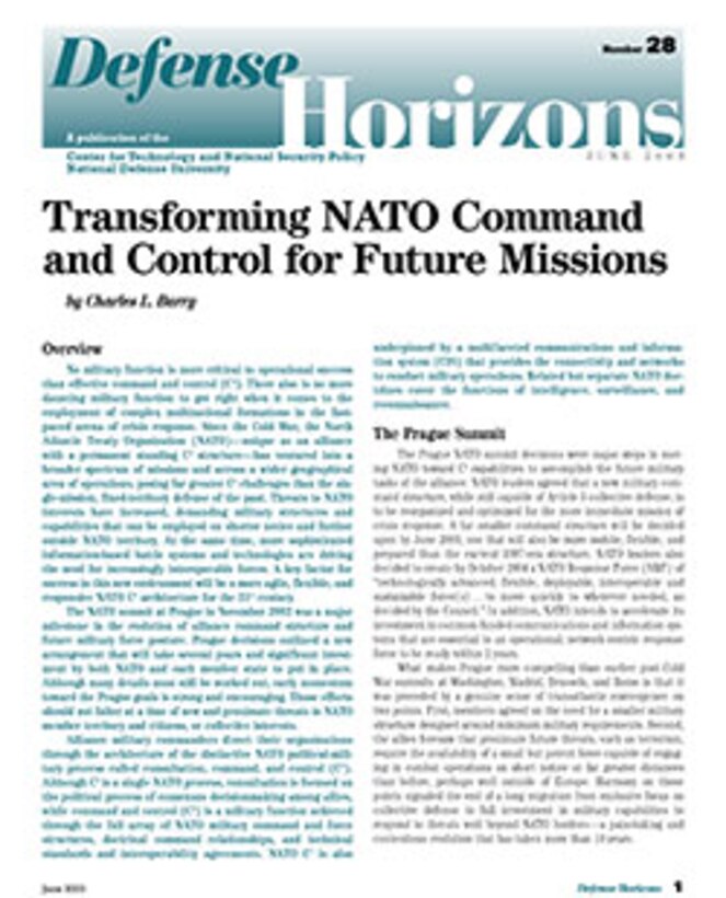 Transforming NATO Command and Control for Future Missions