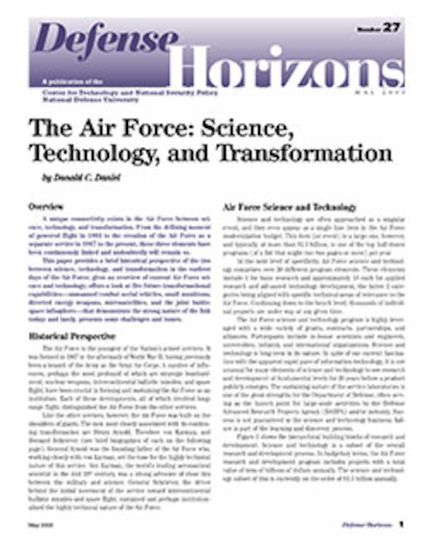 The Air Force: Science, Technology, and Transformation > National ...