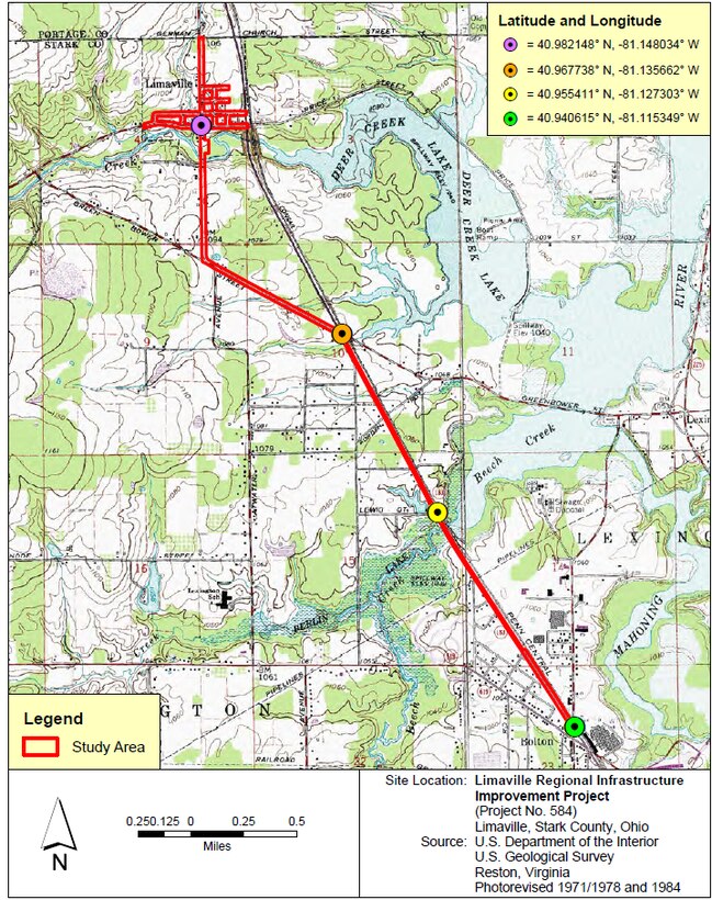 The U.S. Army Corps of Engineers (USACE), Buffalo District has assessed the environmental impacts of the planned Village of Limaville Regional Infrastructure Improvement Project, OH, and has concluded that this project would not have significant adverse impacts on the quality of the environment.