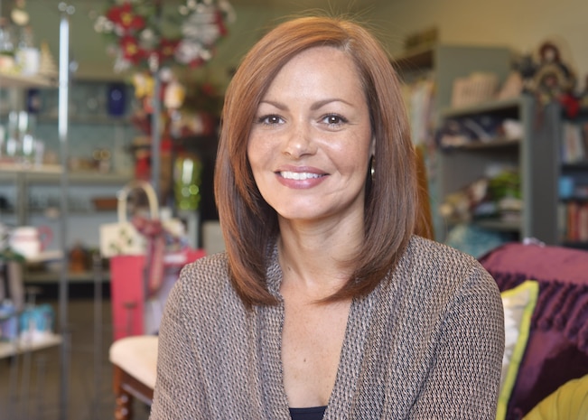 Janice Larios poses for a photo at the Thrift Shop located on Beale Air Force Base, California, Nov. 14, 2016. (U.S. Air Force photo/Senior Airman Benjamin Bugenig)
