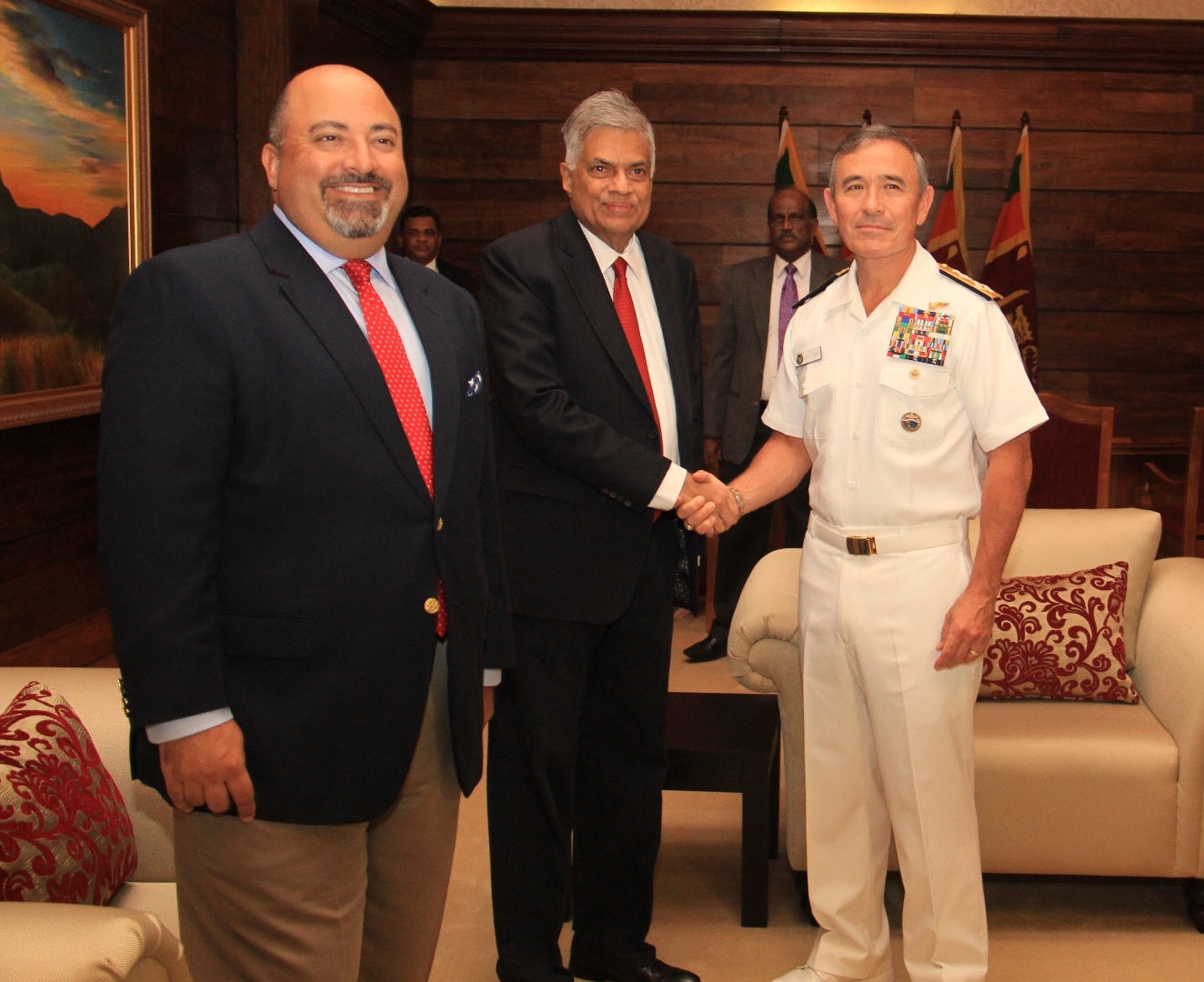 Admiral Harry B. Harris, Jr., Commander of U.S. Pacific Command, visited Sri Lanka from 27-29 to attend the Galle Dialogue 2016 maritime security conference.   