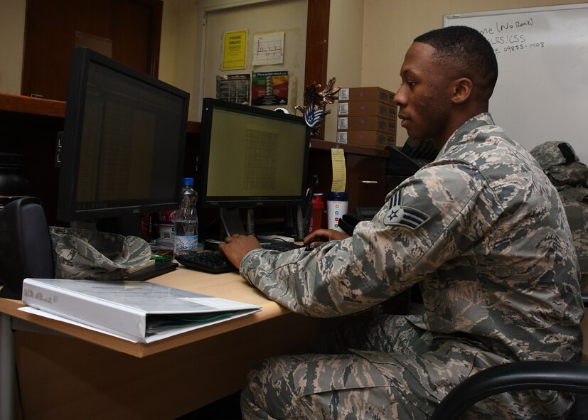 This week's Rock Solid Warrior is Senior Airman Joseph Williams, a 386th Expeditionary Logistics Readiness Squadron administrative support specialist. Williams is deployed from the 612th Air Operations Center at Davis-Monthan Air Force Base, Ariz. (U.S. Air Force photo/Senior Airman Andrew Park)