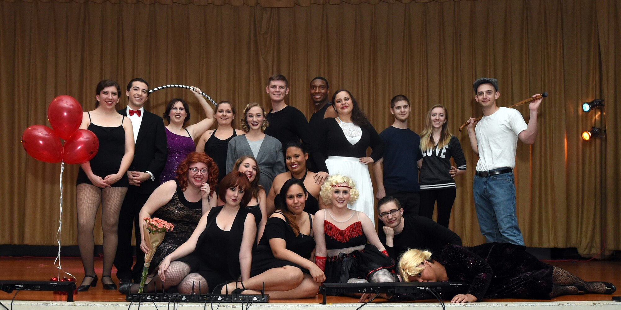 Members of the Luke Experience group perform "Chicago" Nov. 18, 2016 at Luke Air Force Base, Ariz. The play was put on by Luke Experience, which is an on-base community theater group of which people can come, audition, and perform in a show for the families of the Department of Defense and military  personnel. (U.S. Air Force photo by Senior Airman Devante Williams)