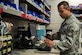 Staff Sgt. Victor Rodriguez, 99th Medical Support Squadron pharmacy technician, scans a medication into the Pyxis database at the Mike O’Callaghan Federal Medical Center on Nellis Air Force Base, Nev., Nov. 22, 2016. 18 new Pyxis machines were implemented throughout the wards of the MOFMC in March, and with these new machine the pharmacy changed the way that each medication was utilized in the system. (U.S. Air Force photo by Airman 1st Class Kevin Tanenbaum/Released) 