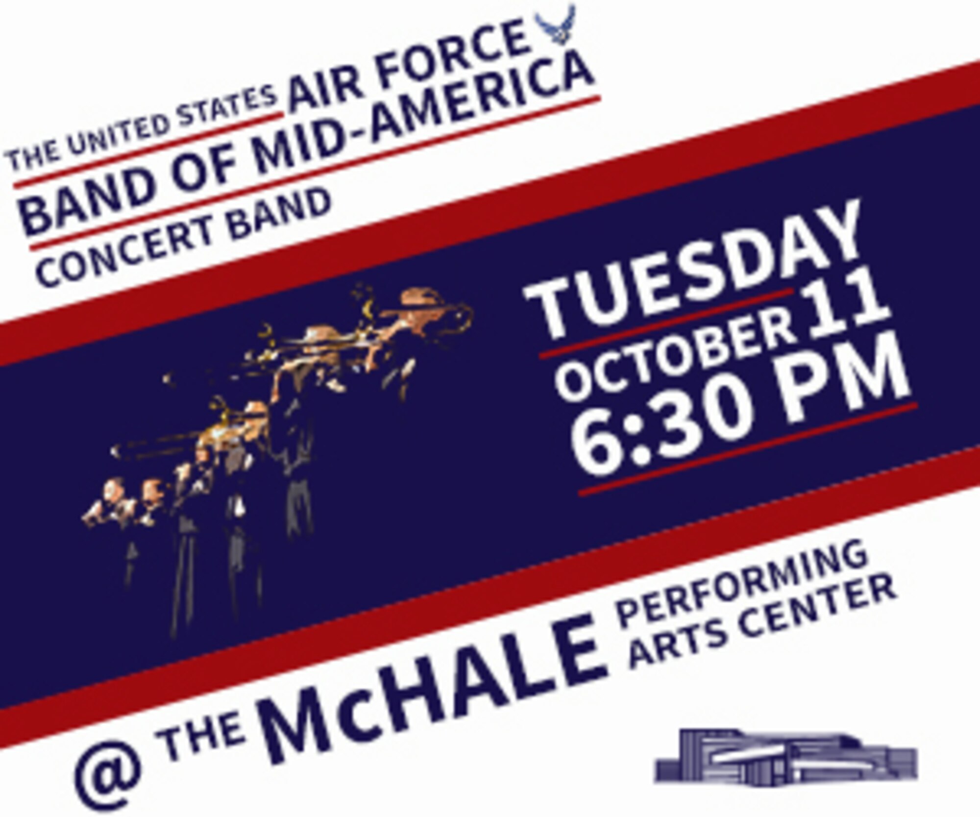 The Air Force Band of Mid-America will perform a free show at 6:30 p.m. Oct. 11, 2016 at the McHale Performing Arts Center in Logansport, Ind.
