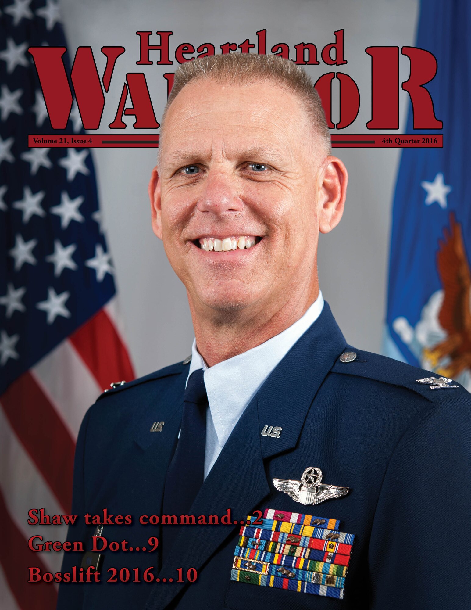 The fourth quarter 2016 issue of the Heartland Warrior is now online. The issue contains 16 pages of stories, photos and features pertaining to Grissom and the U.S. Air Force. (U.S. Air Force graphic/Tech. Sgt. Benjamin Mota) 