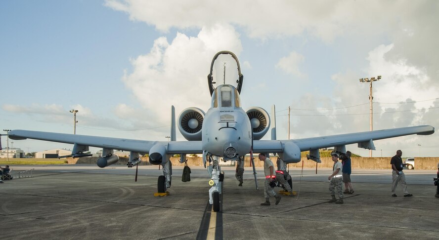 Airmen prepare an A-10 loaded with M151 warhead rounds integrated with the Advanced Precision Kill Weapon System II ahead of a July test mission on Eglin Air Force Base, Fla. The system turns existing Hydra 70 unguided rockets into precision guided munitions through the addition of a laser guidance kit. The Arizona Air National Guard Air Reserve Test Center worked with the 96th Test Wing community on the tests. (Courtesy Photo)