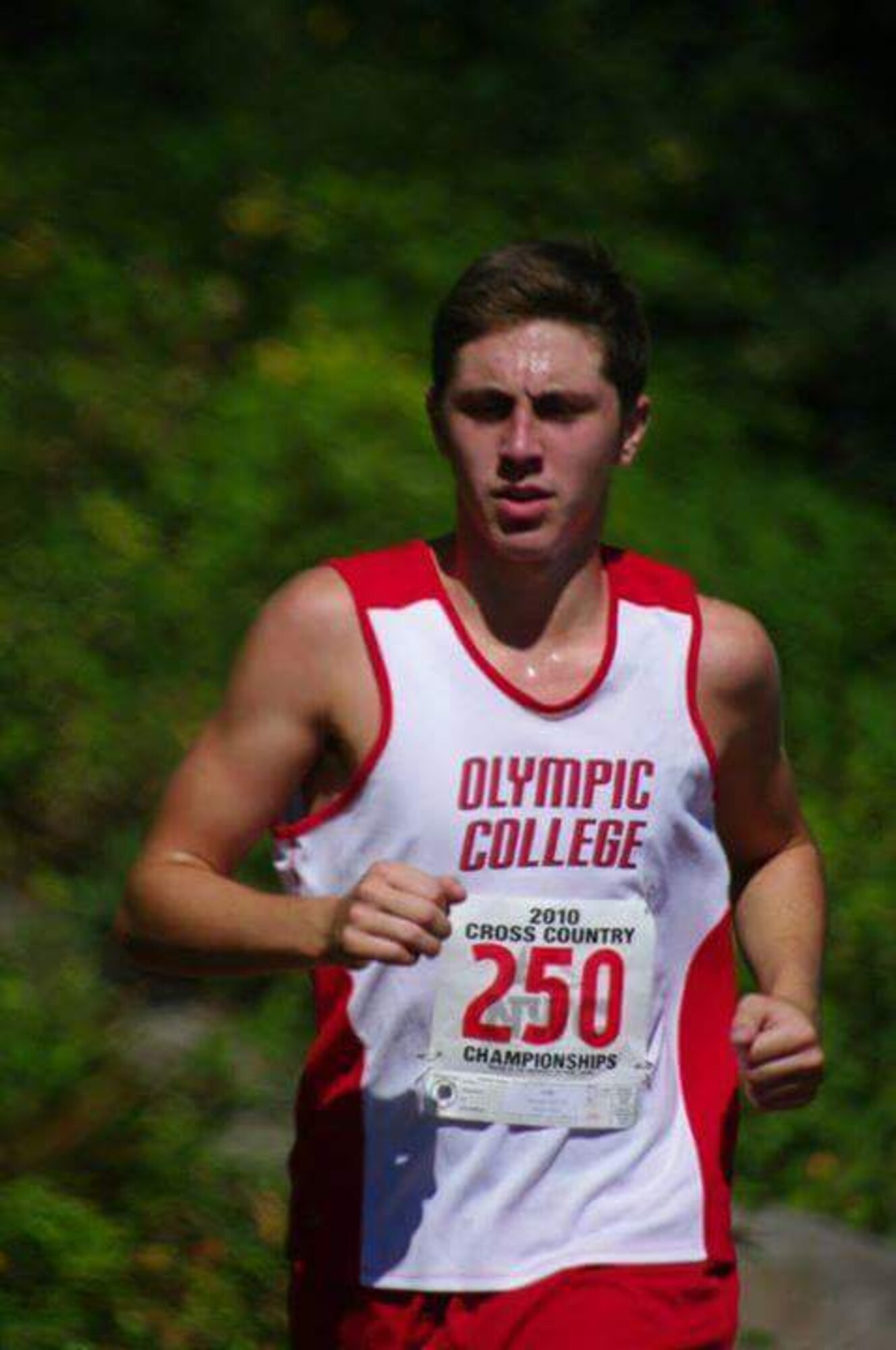 U.S. Air Force Airman 1st Class Jacob Yarbrough, 100th Security Forces Squadron response force member, takes part in a run Sept. 2013, at Pacific Lutheran University in Washington. Yarbrough keeps “fit to fight” by taking part in marathons and training during his downtime. (Courtesy photo)