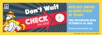 JBSA Fire Emergency Services is following the Fire Prevention Week theme “Don’t Wait – Check the Date! Replace Smoke Alarms Every 10 Years” in stressing to JBSA residents and the public the importance of properly functioning smoke alarms and smoke alarm safety.