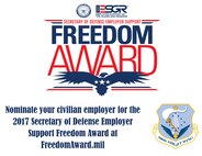 The Freedom Award is the U.S. government's highest award for large, small, and public organizations (not individuals, e.g. a supervisor, manager, etc.) that provide outstanding support of their Guard and Reserve employees. 