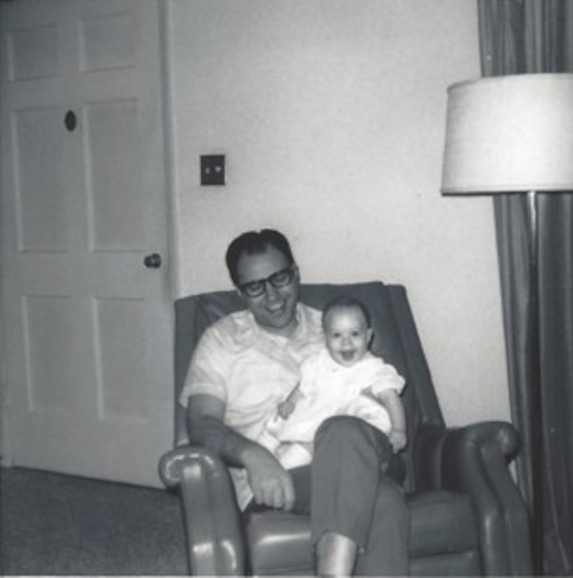 Dr. Edward Tagliaferri and his daughter Monique taken in the 1960's. At the time, he was a young physicist working at TRW in Redondo Beach, Calif. 