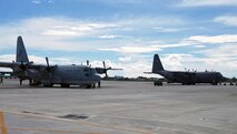 A U.S. Air Force C-130 aircraft from Yokota Air Base, Japan, and a Philippine Air Force C-130 aircraft from Mactan-Benito Ebuen Air Base, Lapu-Lapu City, Philippines, are prepped to support the first bilateral mission of the current iteration of a rotational Air Contingent at Brigadier General Benito N Ebuen Air Base, Philippines, Sept 26, 2016. The Air Contingent is helping build the capacity of the Philippine Air Force and increases joint training, promotes interoperability and provides greater and more transparent air and maritime situational awareness to ensure safety for military and civilian activities in international waters and airspace. Its missions include air and maritime domain awareness, personnel recovery, combating piracy, and assuring access to the air and maritime domains in accordance with international law. (U.S. Air Force photo by Tech. Sgt. George Maddon)