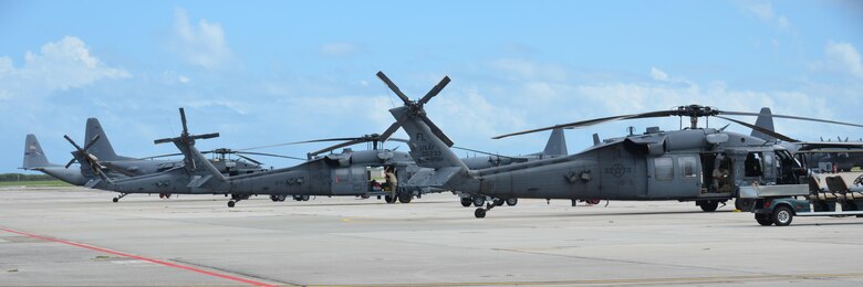 Air Force Reservists from the 920th Rescue Wing, Patrick Air Force Base, Florida, are relocating the wing's rescue helicopters October 4 and 5 and fixed-wing aircraft in response to Hurricane Matthew’s projected path northeastward along Florida’s east coast. (U.S. Air Force photo/Maj. Cathleen Snow)