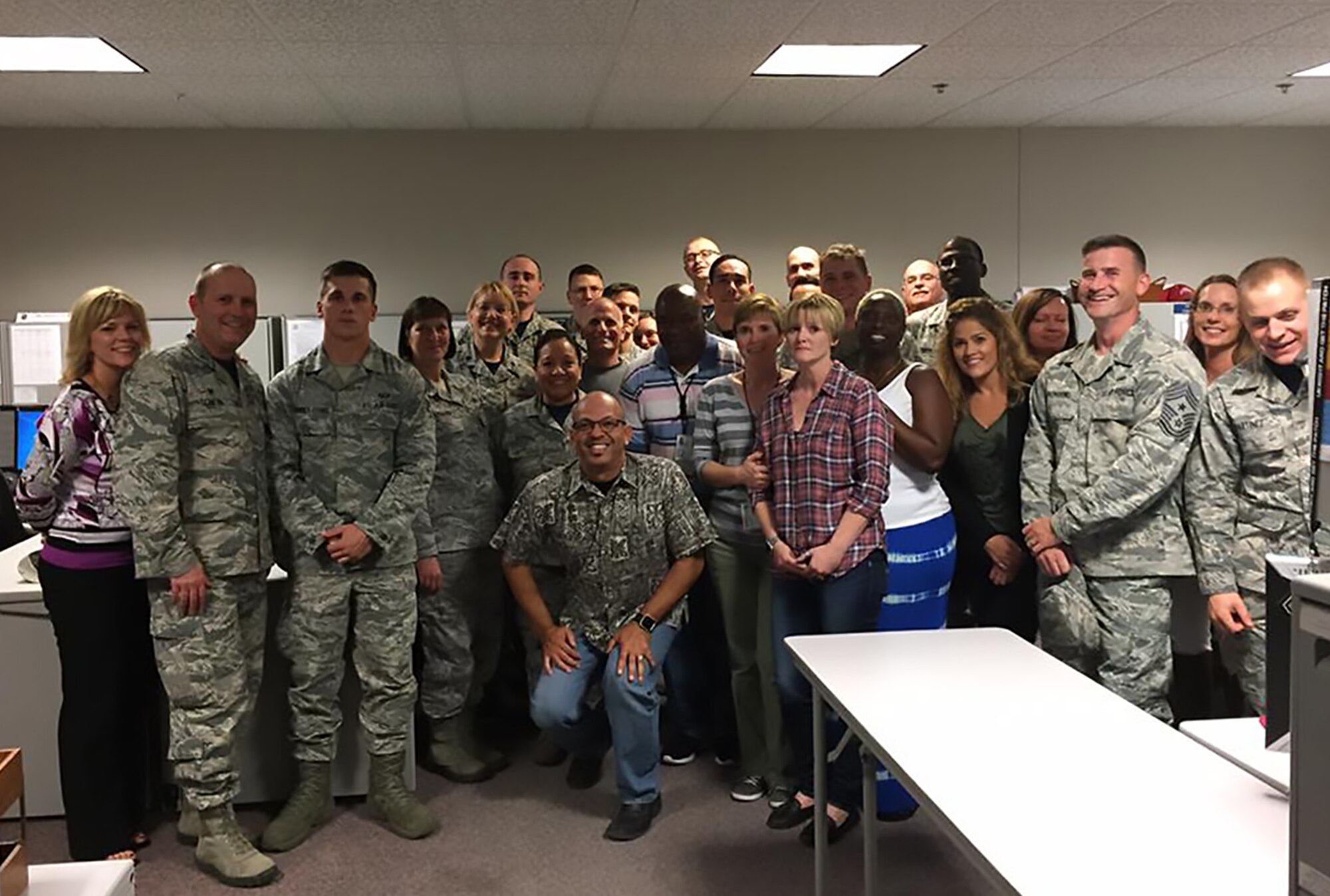 PETERSON AIR FORCE BASE, Colo. – Col. Doug Schiess, 21st Space Wing commander, and the 21st Comptroller Squadron diligently worked extra hours to close out the fiscal year budget at Peterson Air Force Base, Colo., Sept. 30, 2016. The wing is estimated to manage a $2 billion budget with all the tenant units included. (Courtesy Photo)