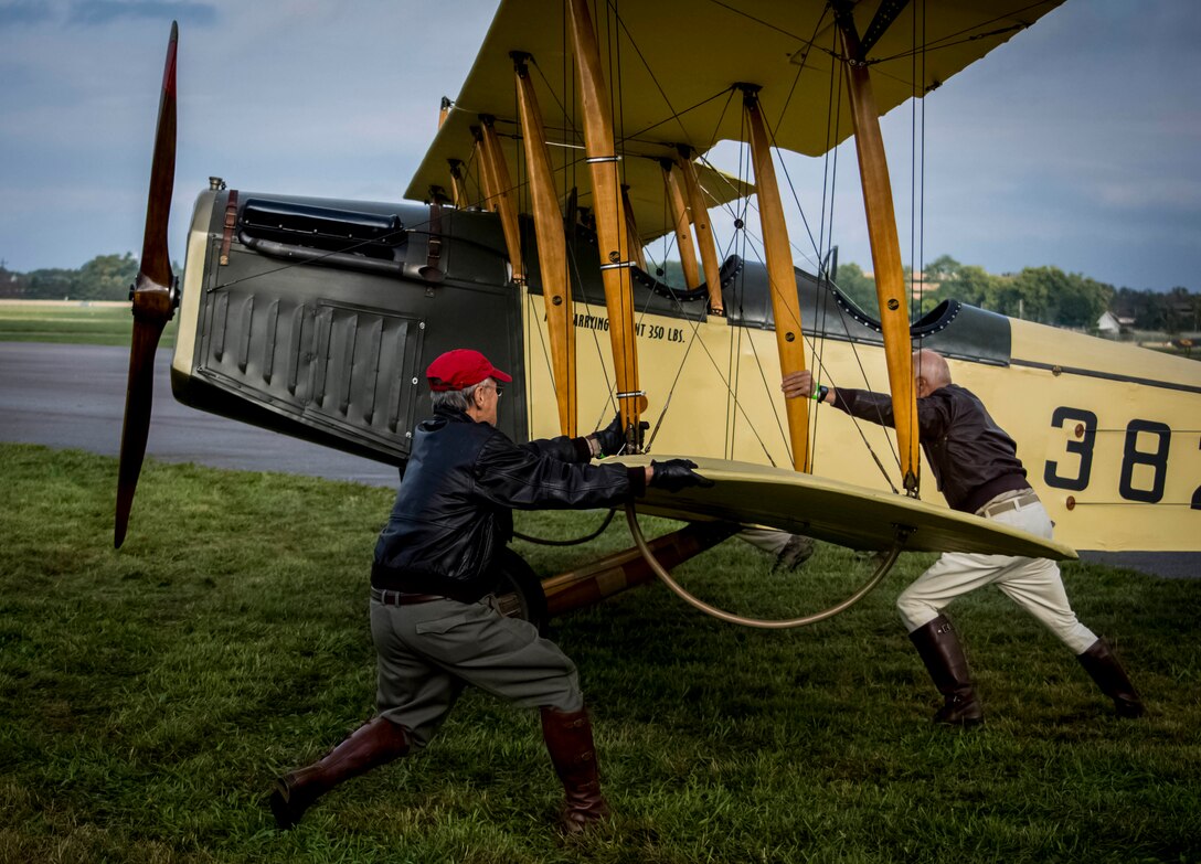 DAYTON, Ohio -- World War I aircraft took to the skies during the during the Tenth WWI Dawn Patrol Rendezvous at the National Museum of the U.S. Air Force on Oct. 1-2, 2016. (U.S. Air Force photo by Mike Lent)