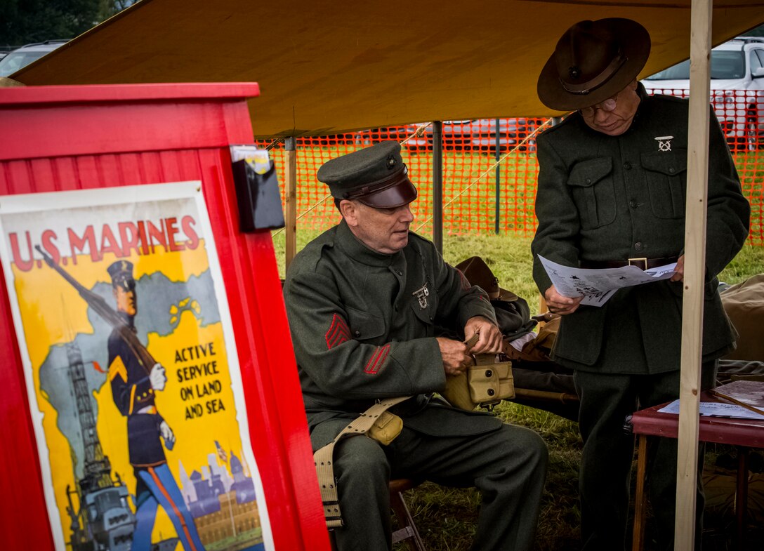 DAYTON, Ohio -- Visitors encountered more than 60 re-enactors in a war encampment setting during the Tenth WWI Dawn Patrol Rendezvous at the National Museum of the U.S. Air Force on Oct. 1-2, 2016. (U.S. Air Force photo by Mike Lent)