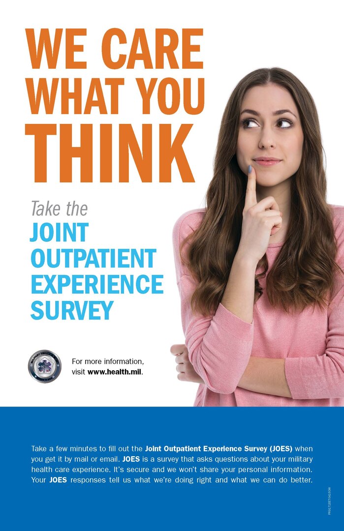 The Joint Outpatient Experience Survey, or JOES, will combine and standardize long-standing methods used by the Army, Navy, Air Force and Defense Health Agency to learn about beneficiary healthcare experiences with the goal of making them better.