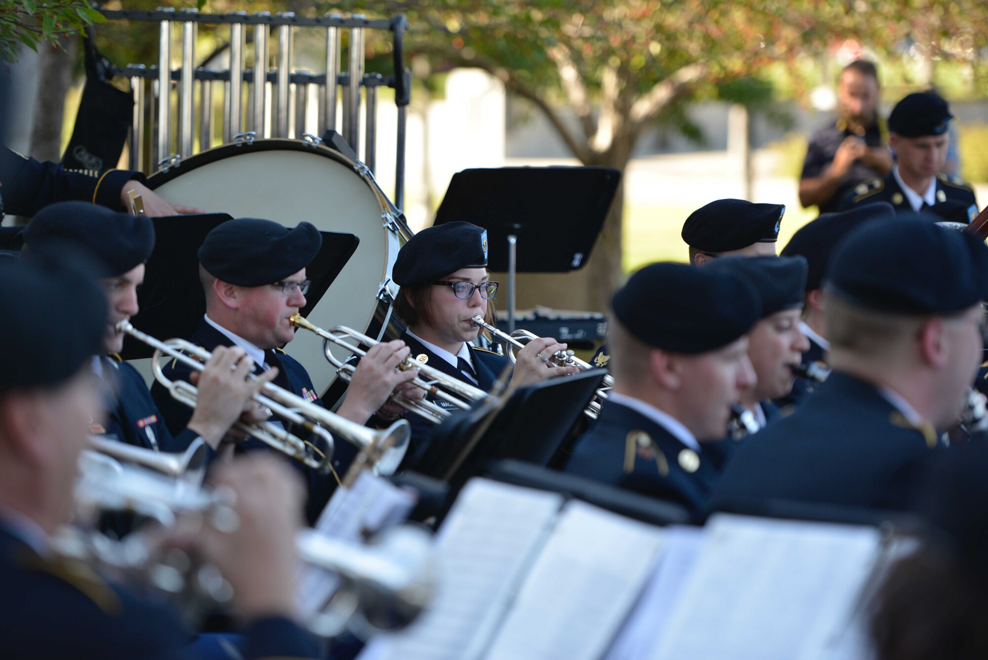 The 34th Infantry Division Concert Band performs at the Minnesota Medal of Honor Memorial groundbreaking ceremony Oct. 3.