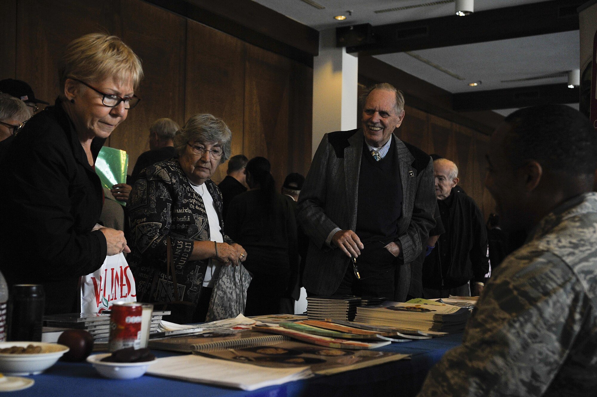 Retirees and their spouses visit informational booths during a Retiree Appreciation Week event at Ramstein Air Base, Germany, Oct. 4, 2016. The 86th Airlift Wing Retiree Activities Office works year-round to provide assistance to retirees and their spouses. Retiree Appreciation Week, an annual event, is just one way for them to provide an easy way for retirees to take care of multiple errands in one location. (U.S. Air Force photo by Senior Airman Larissa Greatwood)