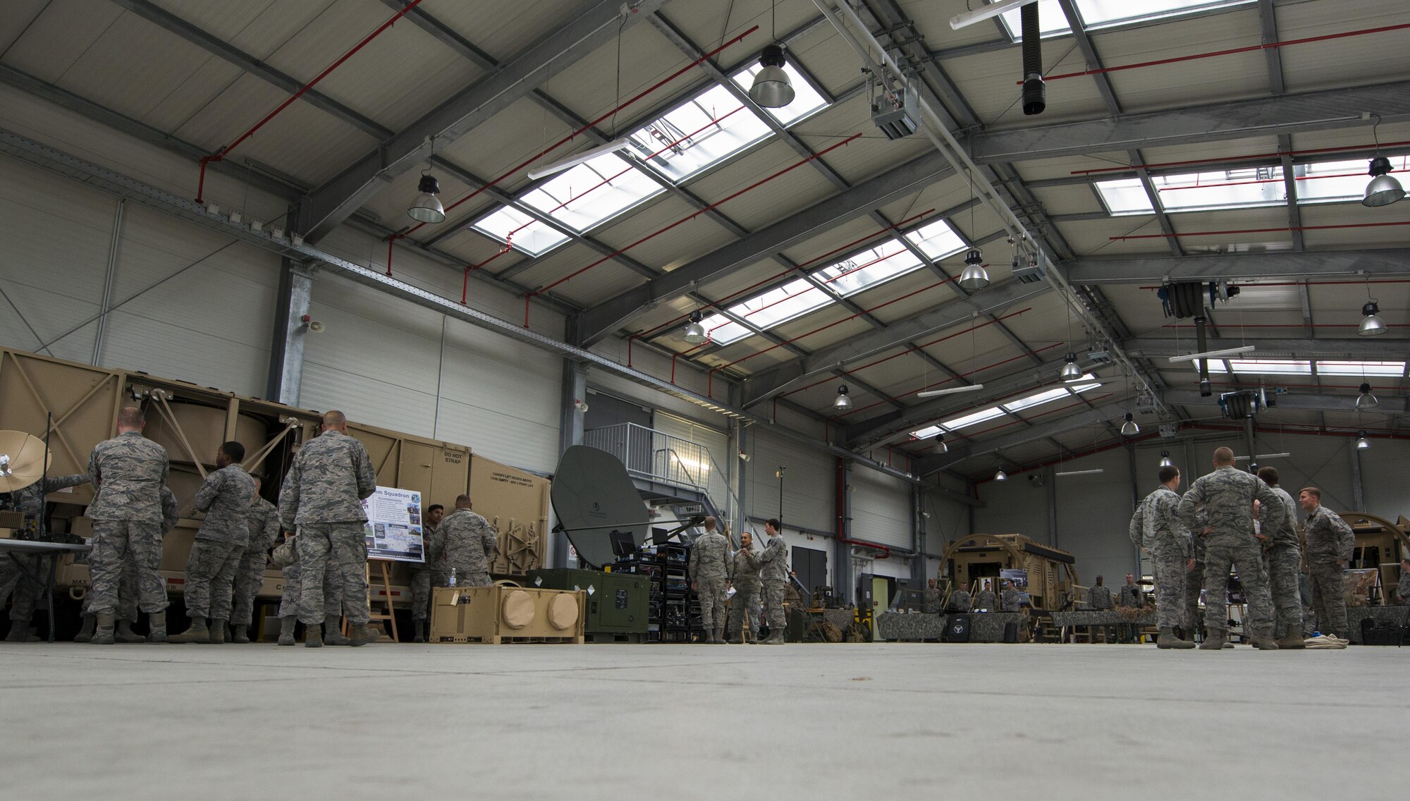 The 435th Air Ground Operations Wing hosts an open house at Ramstein Air Base, Germany, Oct. 6, 2016. The 435th AGOW hosted the open house for Ramstein leaders and U.S. Air Force in Europe functional area managers so they could have a better understanding of the wing’s equipment and capabilities. (U.S. Air Force photo by Senior Airman Tryphena Mayhugh)