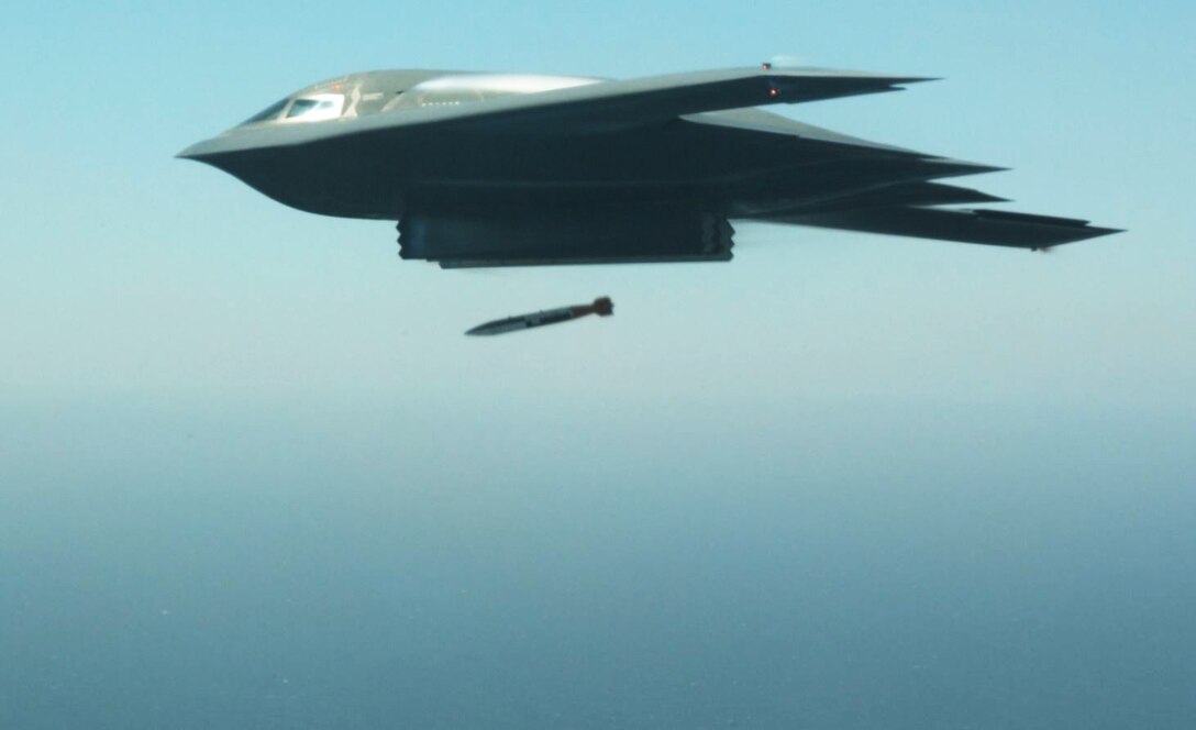A B-2 drops a B-61 Joint Test Assembly Aug 24, 2015. 